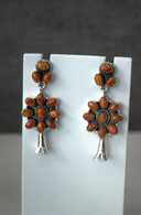 Squash Blossom Stone Statement Earrings-Stud Earrings-Rae Collective, Women's Online Fashion Boutique Located in Phoenix, Arizona (Scottsdale Area)