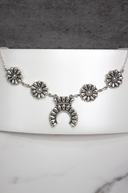 Luna's Sterling Crowned Horseshoe Necklace-Chain Necklaces-Rae Collective, Women's Online Fashion Boutique Located in Phoenix, Arizona (Scottsdale Area)