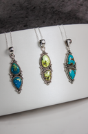 Two Stone Pendant-Chain Necklaces-Rae Collective, Women's Online Fashion Boutique Located in Phoenix, Arizona (Scottsdale Area)