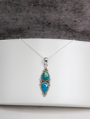 Two Stone Pendant-Chain Necklaces-Krush Kandy, Women's Online Fashion Boutique Located in Phoenix, Arizona (Scottsdale Area)