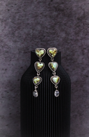 Palomino Trio Heart & CZ Earrings-Stud Earrings-Rae Collective, Women's Online Fashion Boutique Located in Phoenix, Arizona (Scottsdale Area)