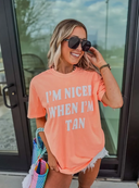 I’m Nicer When I’m Tan Graphic Tee-Graphic Tees-Rae Collective, Women's Online Fashion Boutique Located in Phoenix, Arizona (Scottsdale Area)