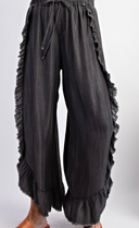 Frill Me Wide Leg Denim Pants-Pants-Krush Kandy, Women's Online Fashion Boutique Located in Phoenix, Arizona (Scottsdale Area)