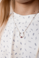 Horseshoe Harmony Single Stone Necklace-Chain Necklaces-Rae Collective, Women's Online Fashion Boutique Located in Phoenix, Arizona (Scottsdale Area)