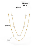 Pearl Geometric Minimalist Multi Strand Necklace-Necklaces-Krush Kandy, Women's Online Fashion Boutique Located in Phoenix, Arizona (Scottsdale Area)