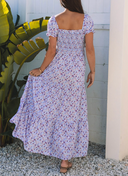 Lavender Blossom Smocked Maxi Dress-Dresses-Krush Kandy, Women's Online Fashion Boutique Located in Phoenix, Arizona (Scottsdale Area)