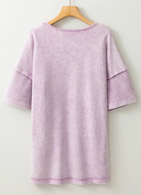 Lavender Daydream Mineral Wash Tunic-Tops-Krush Kandy, Women's Online Fashion Boutique Located in Phoenix, Arizona (Scottsdale Area)