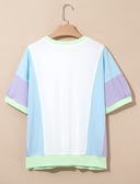 Pastel Pop Color Block Pocket Tee-Tops-Krush Kandy, Women's Online Fashion Boutique Located in Phoenix, Arizona (Scottsdale Area)