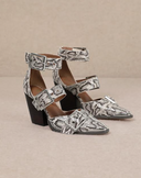 Snake Hendrix Strappy Buckle Sandal-Sandals-Krush Kandy, Women's Online Fashion Boutique Located in Phoenix, Arizona (Scottsdale Area)