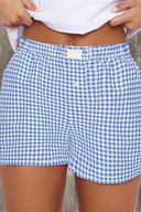 Gingham Checkered Button-Front Shorts-Shorts-Krush Kandy, Women's Online Fashion Boutique Located in Phoenix, Arizona (Scottsdale Area)