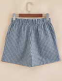 Gingham Checkered Button-Front Shorts-Shorts-Krush Kandy, Women's Online Fashion Boutique Located in Phoenix, Arizona (Scottsdale Area)