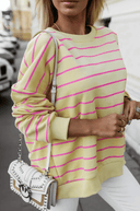 Striped Back Detail Sweatshirt-Tops-Krush Kandy, Women's Online Fashion Boutique Located in Phoenix, Arizona (Scottsdale Area)