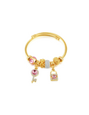 Rhinestone Key Trend Charm Bracelet-Bracelets-Krush Kandy, Women's Online Fashion Boutique Located in Phoenix, Arizona (Scottsdale Area)
