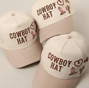 Cowboy Hat Cactus Heart Embroidery Trucker Hat-Accessories-Krush Kandy, Women's Online Fashion Boutique Located in Phoenix, Arizona (Scottsdale Area)