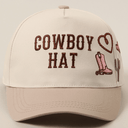 Cowboy Hat Cactus Heart Embroidery Trucker Hat-Accessories-Krush Kandy, Women's Online Fashion Boutique Located in Phoenix, Arizona (Scottsdale Area)