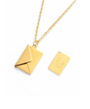 Stainless Steel Geometric Minimalist Envelope Necklace
