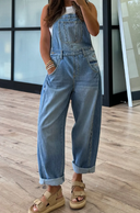 Buckle Barrel Denim Overalls-Overalls-Krush Kandy, Women's Online Fashion Boutique Located in Phoenix, Arizona (Scottsdale Area)