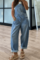 Buckle Barrel Denim Overalls-Overalls-Krush Kandy, Women's Online Fashion Boutique Located in Phoenix, Arizona (Scottsdale Area)