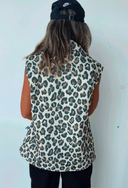 Leopard Open Front Jacket Vest-Vests-Krush Kandy, Women's Online Fashion Boutique Located in Phoenix, Arizona (Scottsdale Area)