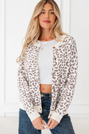 Leopard Drop Shoulder Chunky Knitted Cardigan Sweater-Cardigan-Krush Kandy, Women's Online Fashion Boutique Located in Phoenix, Arizona (Scottsdale Area)