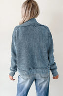 Mineral Wash Exposed Seam Patchwork Knit Open Sweater Cardigan-Cardigan-Krush Kandy, Women's Online Fashion Boutique Located in Phoenix, Arizona (Scottsdale Area)