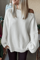 Asymmetric Drop Shoulder Sweater-Sweater-Krush Kandy, Women's Online Fashion Boutique Located in Phoenix, Arizona (Scottsdale Area)