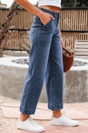 Cropped High Rise Wide Leg Jeans-Jeans-Krush Kandy, Women's Online Fashion Boutique Located in Phoenix, Arizona (Scottsdale Area)