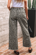 Leopard Straight Loose Leg Jeans-Jeans-Krush Kandy, Women's Online Fashion Boutique Located in Phoenix, Arizona (Scottsdale Area)