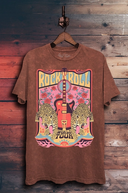 Rock Roll World Tour Leopard Graphic Top