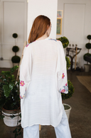 Blooming Anemone Embroidered Kimono
