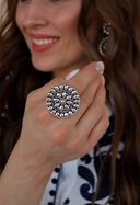 Sterling Silver Concho Ring | By KKB-Cluster Rings-Rae Collective, Women's Online Fashion Boutique Located in Phoenix, Arizona (Scottsdale Area)