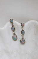 Classic Three Stone Twisted Rope Earrings-Drop Earrings-Krush Kandy, Women's Online Fashion Boutique Located in Phoenix, Arizona (Scottsdale Area)