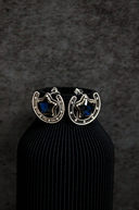 Starry Horseshoe Stone Earrings-Stud Earrings-Rae Collective, Women's Online Fashion Boutique Located in Phoenix, Arizona (Scottsdale Area)