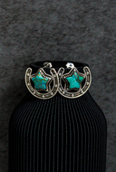 Starry Horseshoe Stone Earrings-Stud Earrings-Rae Collective, Women's Online Fashion Boutique Located in Phoenix, Arizona (Scottsdale Area)