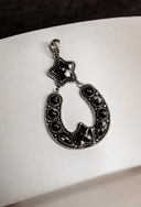 Starry Night Horseshoe Stone Pendant-Pendant Necklaces-Rae Collective, Women's Online Fashion Boutique Located in Phoenix, Arizona (Scottsdale Area)
