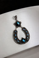 Starry Night Horseshoe Stone Pendant-Pendant Necklaces-Rae Collective, Women's Online Fashion Boutique Located in Phoenix, Arizona (Scottsdale Area)