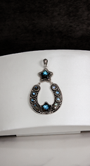 Starry Night Horseshoe Stone Pendant-Pendant Necklaces-Rae Collective, Women's Online Fashion Boutique Located in Phoenix, Arizona (Scottsdale Area)