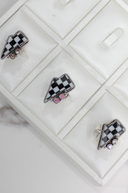 Checkered Stone Lighting Bolt RING-Ring Sizers-Rae Collective, Women's Online Fashion Boutique Located in Phoenix, Arizona (Scottsdale Area)