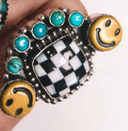Put a Smile On Cluster Sterling Silver Stone Rings MADE TO ORDER-Bar Necklaces-Rae Collective, Women's Online Fashion Boutique Located in Phoenix, Arizona (Scottsdale Area)