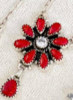 Red Opal & White CZ Necklaces-Chain Necklaces-Rae Collective, Women's Online Fashion Boutique Located in Phoenix, Arizona (Scottsdale Area)