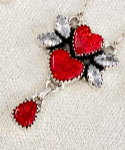 Red Opal & White CZ Necklaces-Chain Necklaces-Rae Collective, Women's Online Fashion Boutique Located in Phoenix, Arizona (Scottsdale Area)
