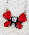 Red Opal & White CZ Necklaces-Chain Necklaces-Rae Collective, Women's Online Fashion Boutique Located in Phoenix, Arizona (Scottsdale Area)