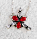 Red Opal & White CZ Necklaces-Chain Necklaces-Rae Collective, Women's Online Fashion Boutique Located in Phoenix, Arizona (Scottsdale Area)