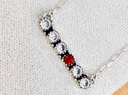Red Opal & White CZ Necklaces-Chain Necklaces-Rae Collective, Women's Online Fashion Boutique Located in Phoenix, Arizona (Scottsdale Area)