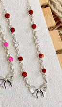 One Of A Kind Opal & Bow Necklaces-Chain Necklaces-Rae Collective, Women's Online Fashion Boutique Located in Phoenix, Arizona (Scottsdale Area)