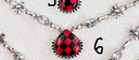 Red Checkered Slab Necklaces-Chain Necklaces-Rae Collective, Women's Online Fashion Boutique Located in Phoenix, Arizona (Scottsdale Area)