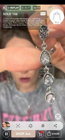 Sterling Silver Burst Stone Drop Earrings-Drop Earrings-Rae Collective, Women's Online Fashion Boutique Located in Phoenix, Arizona (Scottsdale Area)