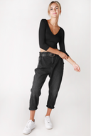 Niki Biki Right Decision V Neck Crop Top | (4 colors!)-Long Sleeve Tops-Krush Kandy, Women's Online Fashion Boutique Located in Phoenix, Arizona (Scottsdale Area)