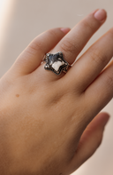Starry Stamped Sterling Ring-Cluster Rings-Rae Collective, Women's Online Fashion Boutique Located in Phoenix, Arizona (Scottsdale Area)