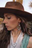 Starry Night Horseshoe Stone Earrings-Stud Earrings-Rae Collective, Women's Online Fashion Boutique Located in Phoenix, Arizona (Scottsdale Area)